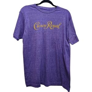 Crown Royal Promotional Tee T-shirt Unisex Large L Purple Gold Collectibles